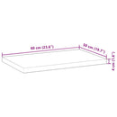 vidaXL olajbevonatú tömör akácfa fürdőszobapult 60 x 50 x 4 cm