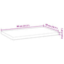 vidaXL olajbevonatú tömör akácfa fürdőszobapult 80 x 50 x 4 cm