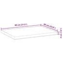 vidaXL olajbevonatú tömör akácfa fürdőszobapult 80 x 60 x 4 cm