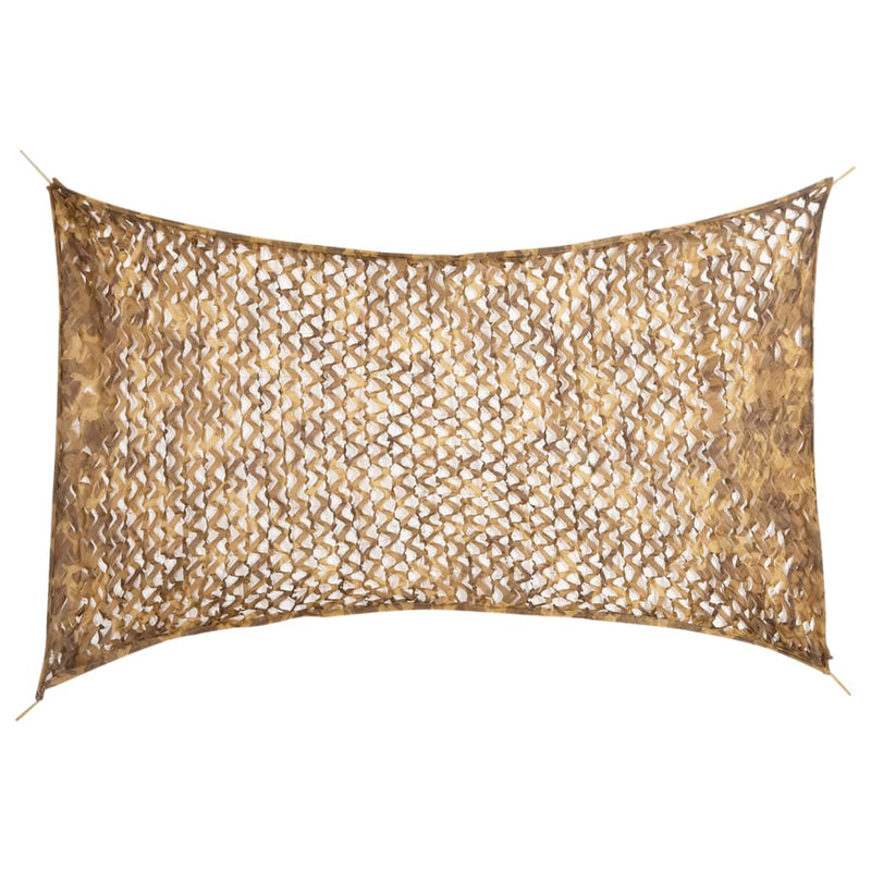 vidaXL homokszínű kamuflázsháló tárolózsákkal 292x213 cm