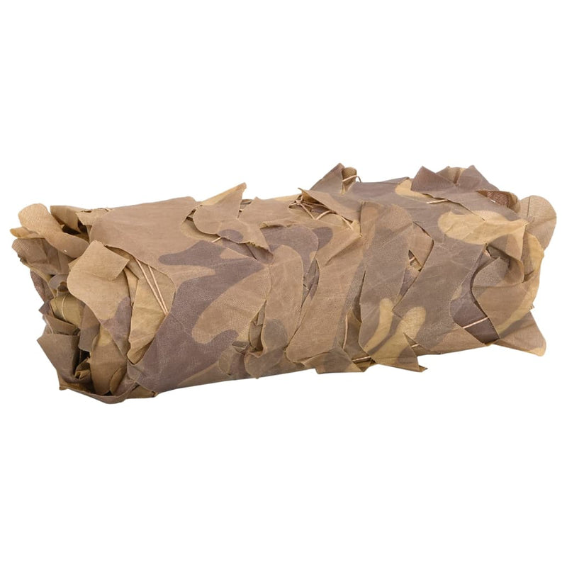 vidaXL homokszínű kamuflázsháló tárolózsákkal 292x213 cm