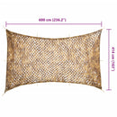 vidaXL homokszínű kamuflázsháló tárolózsákkal 600x414 cm