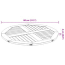 vidaXL tömör akácfa kerek asztallap Ø80 x 2,2 cm