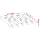 vidaXL tömör akácfa négyzet alakú asztallap 50 x 50 x 2 cm