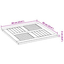 vidaXL tömör akácfa négyzet alakú asztallap 60 x 60 x 2 cm