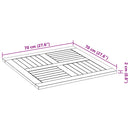vidaXL tömör akácfa négyzet alakú asztallap 70 x 70 x 2 cm