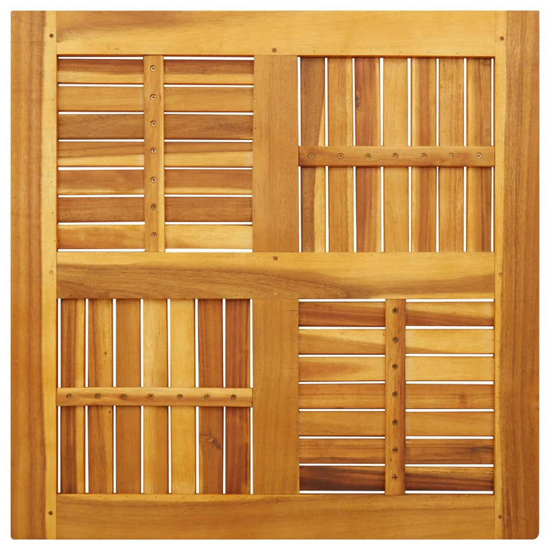 vidaXL tömör akácfa négyzet alakú asztallap 80 x 80 x 2 cm