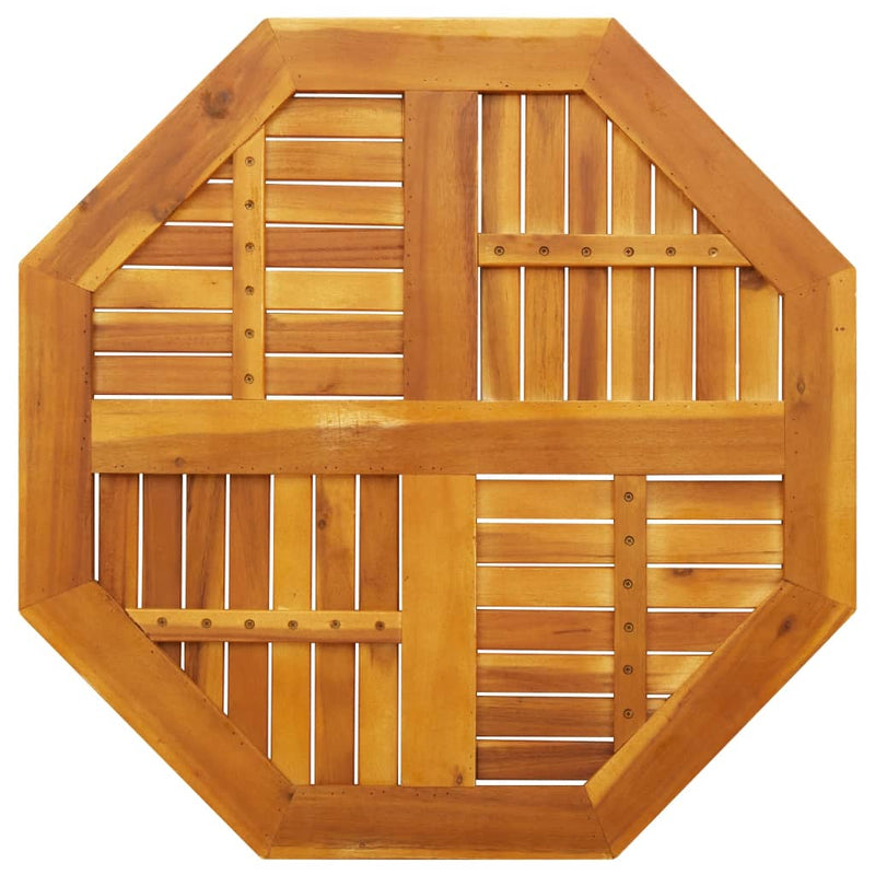 vidaXL tömör akácfa nyolcszögletű asztallap 80 x 80 x 2 cm