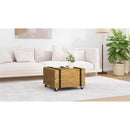 vidaXL Dohányzóasztal Barna 60 x 60 x 38 cm Tömör Teakfa