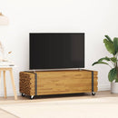 vidaXL dohányzóasztal 110x45x35 cm tömör fa teakfa