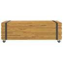 vidaXL dohányzóasztal 110x45x35 cm tömör fa teakfa