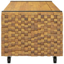 vidaXL dohányzóasztal 110x45x35 cm tömör fa teakfa