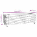 vidaXL dohányzóasztal 110x45x35 cm tömör fa teakfa