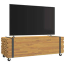vidaXL dohányzóasztal 110x45x35 cm tömör fa teakfa