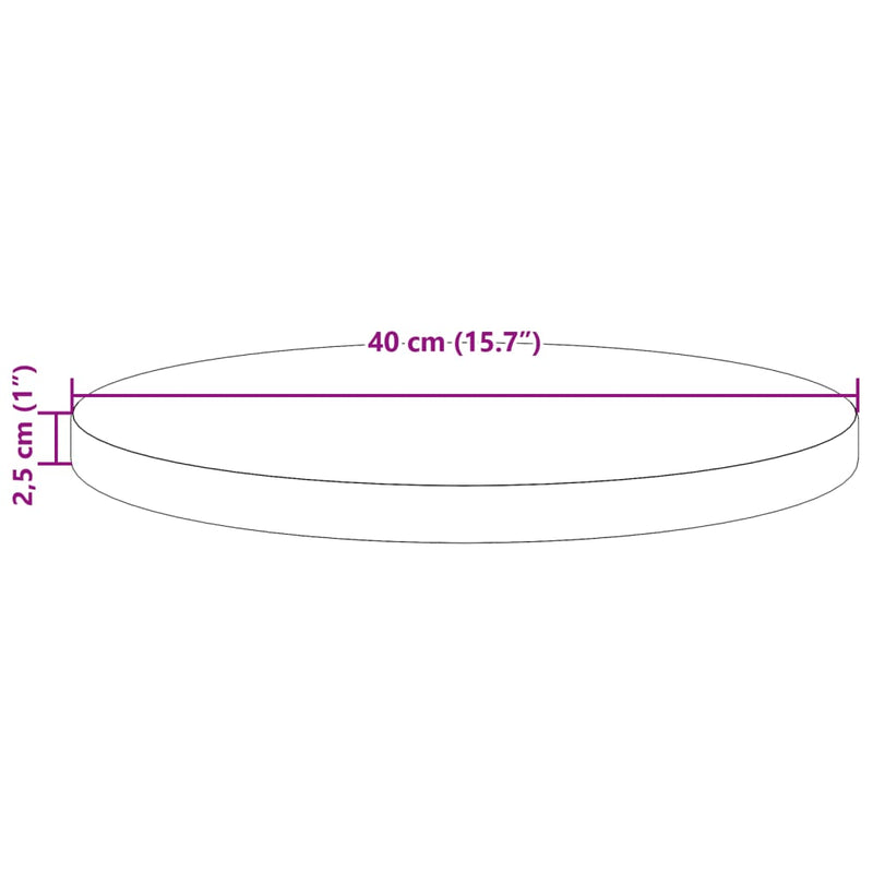 vidaXL viaszbarna tömör fenyőfa kerek asztallap Ø40 x 2,5 cm