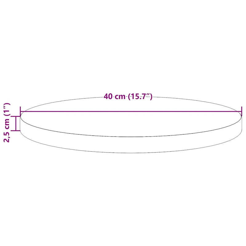 vidaXL viaszbarna tömör fenyőfa kerek asztallap Ø40 x 2,5 cm