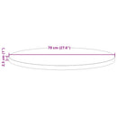 vidaXL viaszbarna tömör fenyőfa kerek asztallap Ø70 x 2,5 cm