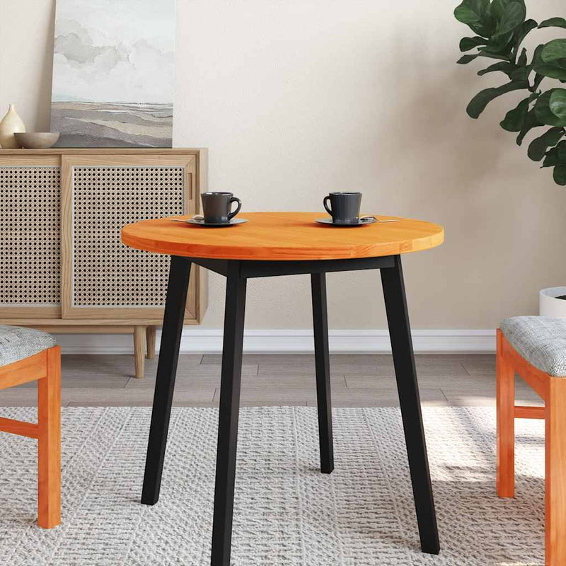 vidaXL viaszbarna tömör fenyőfa kerek asztallap Ø70 x 2,5 cm