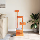 vidaXL viaszbarna tömör fenyőfa macskabútor 45,5 x 49 x 103 cm