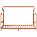 vidaXL viaszbarna tömör fenyőfa gyerekágykeret 90 x 190 cm