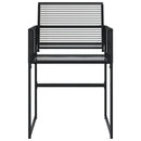 vidaXL 4 db fekete polyrattan kerti szék