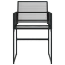 vidaXL 4 db fekete polyrattan kerti szék