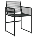 vidaXL 4 db fekete polyrattan kerti szék