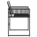 vidaXL 4 db fekete polyrattan kerti szék