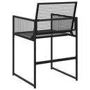 vidaXL 4 db fekete polyrattan kerti szék