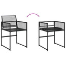 vidaXL 4 db fekete polyrattan kerti szék