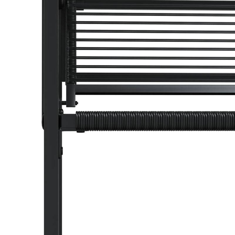 vidaXL 4 db fekete polyrattan kerti szék