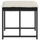 vidaXL 4 db fekete polyrattan kerti szék párnákkal