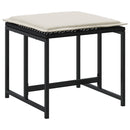 vidaXL 4 db fekete polyrattan kerti szék párnákkal