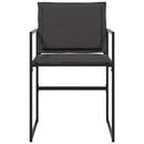 vidaXL 4 db fekete acél és textilén kerti szék párnákkal