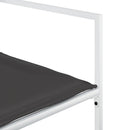 vidaXL 4 db fehér acél és textilén kerti szék párnákkal