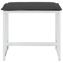 vidaXL 4 db fehér acél és textilén kerti ülőke párnákkal