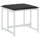 vidaXL 4 db fehér acél és textilén kerti ülőke párnákkal