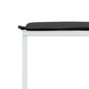 vidaXL 4 db fehér acél és textilén kerti ülőke párnákkal