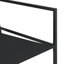 vidaXL 4 db fekete acél és textilén kerti szék