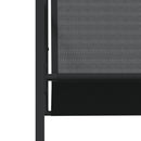 vidaXL 4 db fekete acél és textilén kerti szék