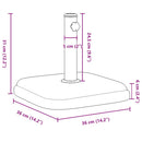 vidaXL négyzet alakú napernyőtalp Ø32/35/38 mm-es rúdhoz 11 kg