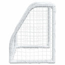 vidaXL 2 db fehér fém gyerekfocikapu labdával 64 x 35 x 48 cm