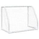 vidaXL 2 db fehér fém gyerekfocikapu labdával 64 x 35 x 48 cm