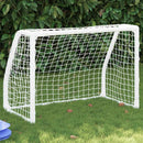 vidaXL 2 db fehér fém gyerekfocikapu labdával 64 x 35 x 48 cm