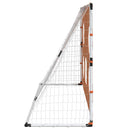vidaXL gyerekfocikapu célzószőnyeggel és labdával 182 x 62 x 118 cm