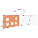 vidaXL gyerekfocikapu célzószőnyeggel és labdával 182 x 62 x 118 cm