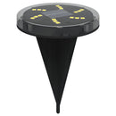 vidaXL 12 db meleg fehér napelemes kültéri talajlámpa tüskével