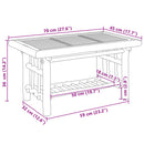 vidaXL bambusz dohányzóasztal 75 x 45 x 36 cm
