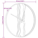 vidaXL barna vas és tölgyfa falióra Ø35 cm