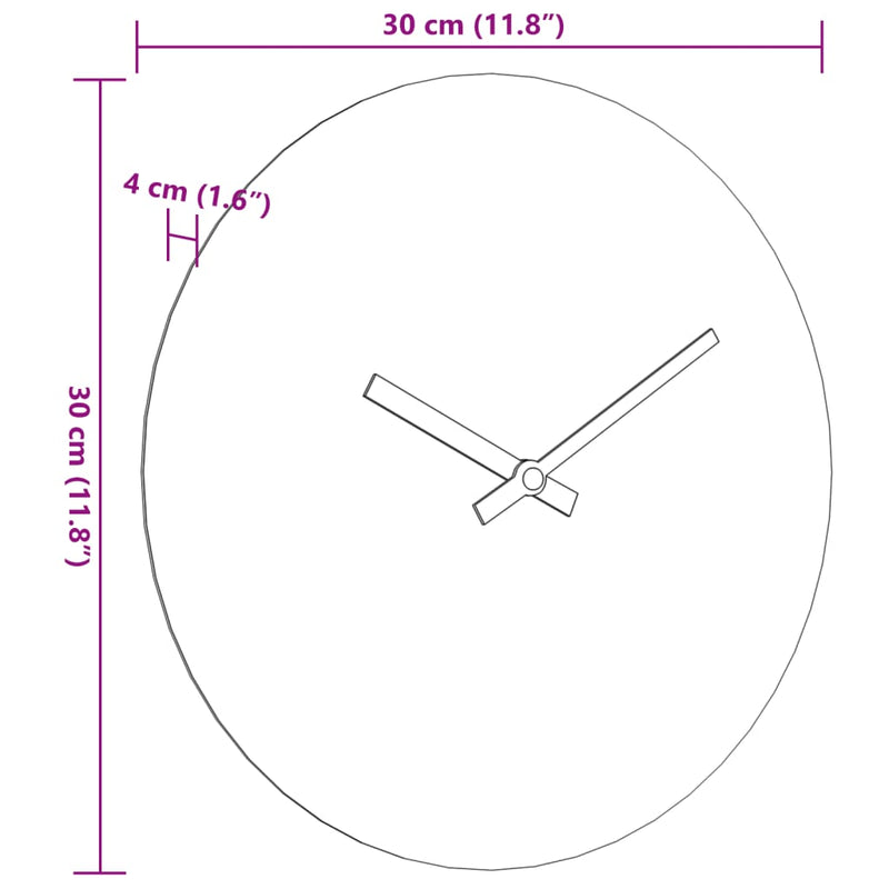 vidaXL sárga és fekete szerelt fa falióra Ø30 cm